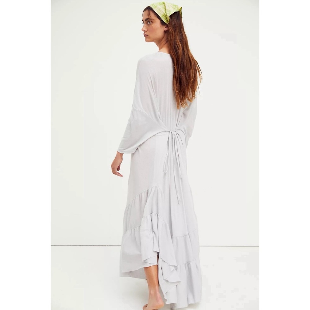 Free People Sun Seeker Maxi Dress In Grey NWT SZ Small - Picture 2 of 7
